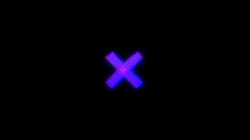 Neon Glitch Shapes - Purple X